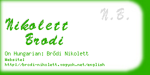 nikolett brodi business card